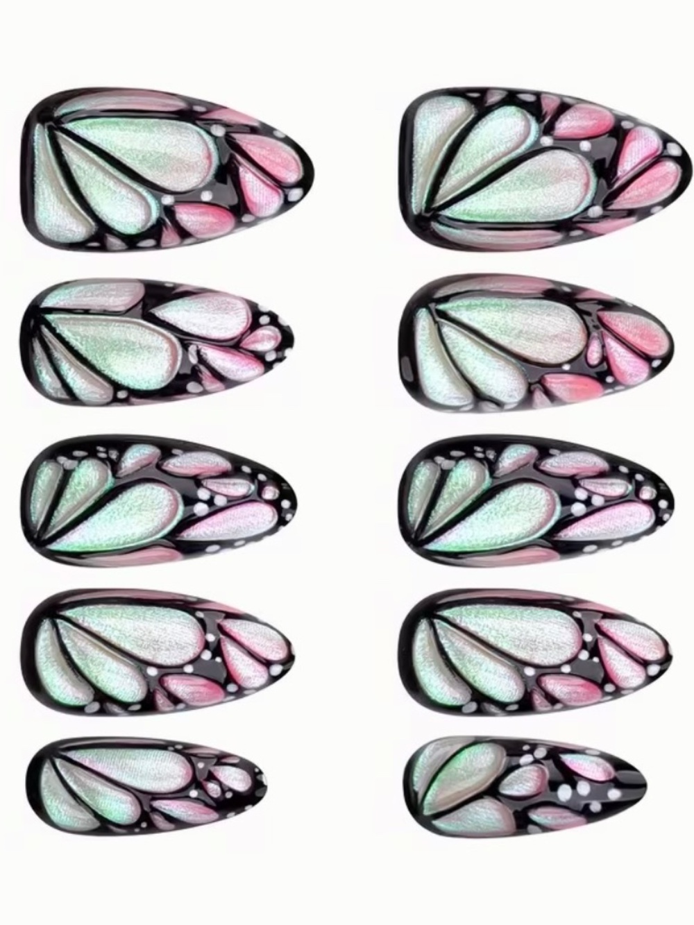 Medium  Butterfly Wing Press-On Nails